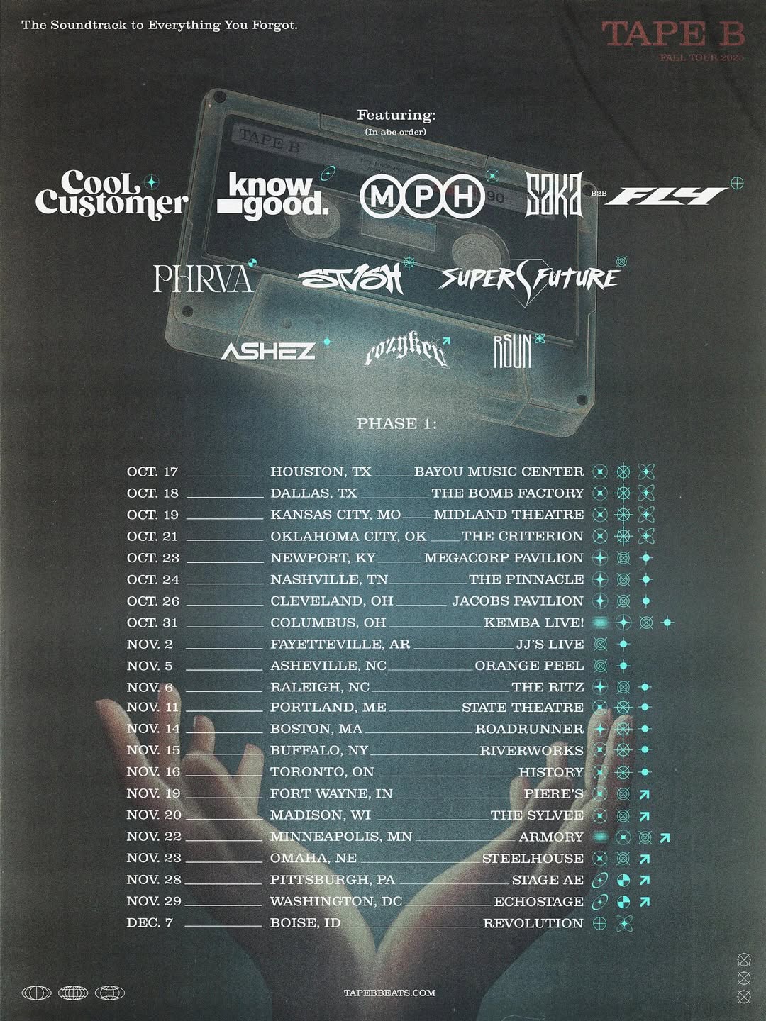 STVSH The Soundtrack to Everything You Forgot Tour Poster 2025